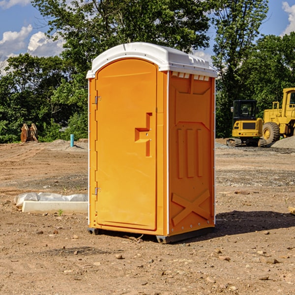 how often are the portable restrooms cleaned and serviced during a rental period in Machias ME